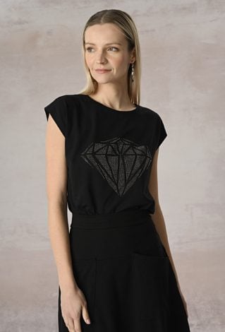 T-shirt z cekinową aplikacją