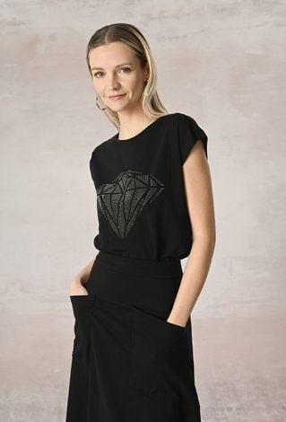 T-shirt z cekinową aplikacją