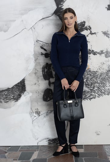 Sweter damski z kołnierzem