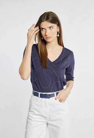 T-shirt z rękawem 3/4