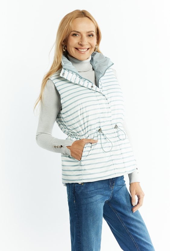 Dwustronna kamizelka damska