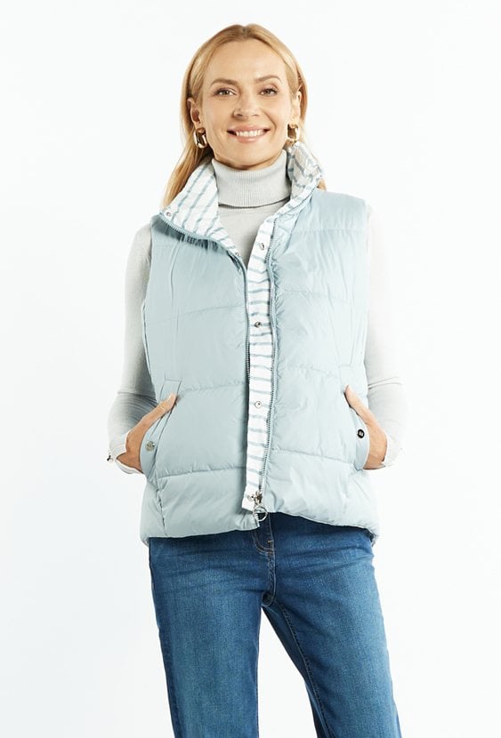 Dwustronna kamizelka damska