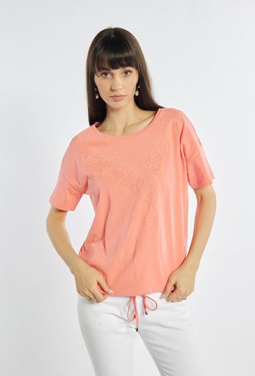 T-shirt z wiązaniem