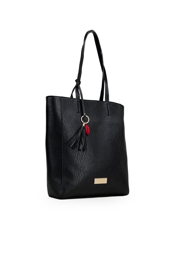 Shopper damski z przywieszką