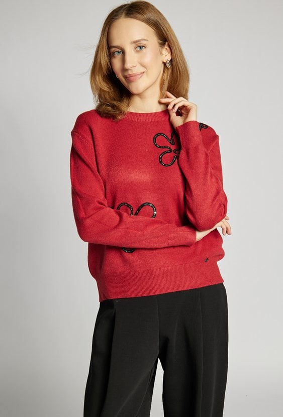 Sweter damski z cekinami