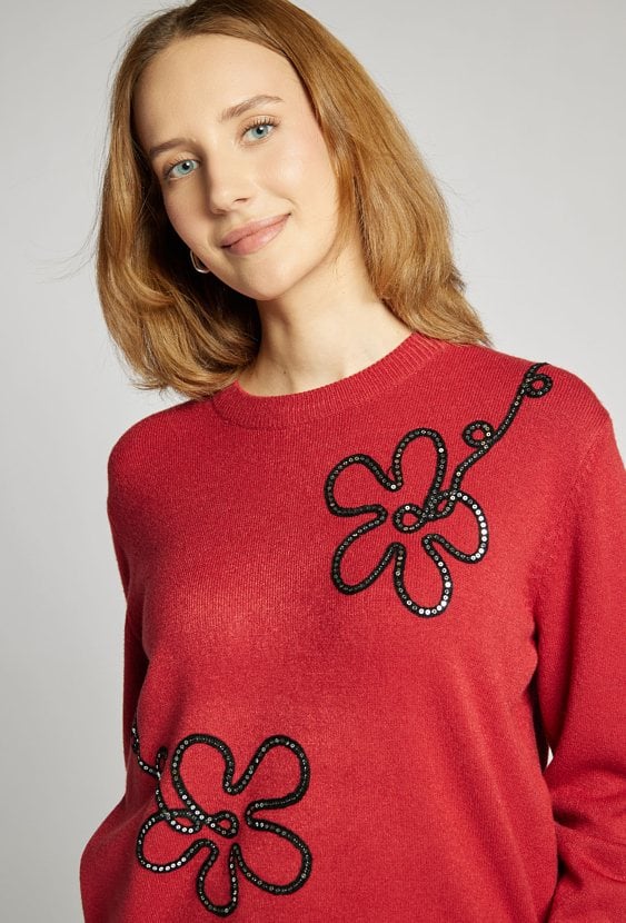 Sweter damski z cekinami