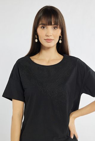 T-shirt z wiązaniem