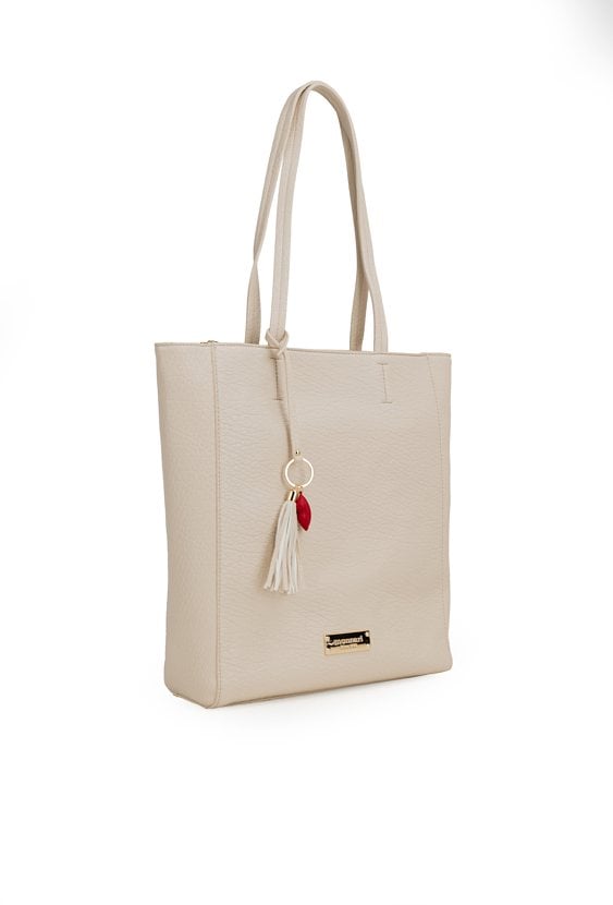 Shopper damski z przywieszką