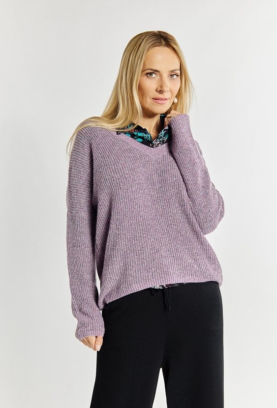 Sweter damski z połyskiem