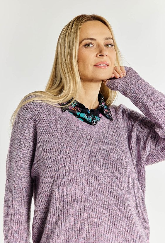 Sweter damski z połyskiem