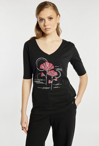 T-shirt damski z wzorem