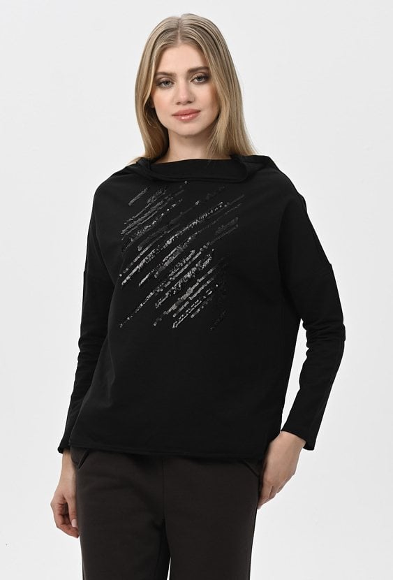 Bluza z cekinową aplikacją