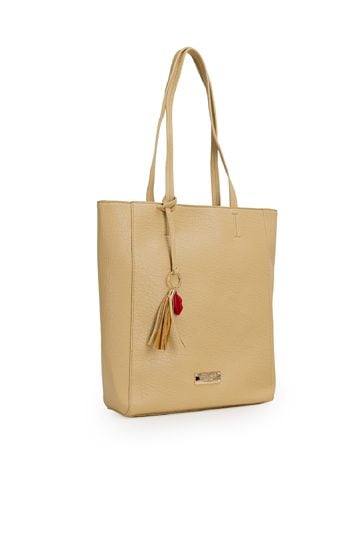 Shopper damski z przywieszką