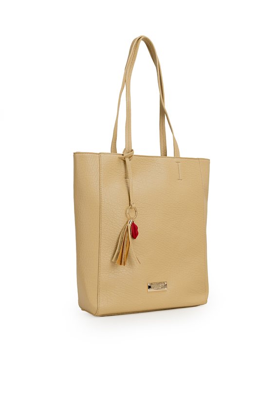 Shopper damski z przywieszką