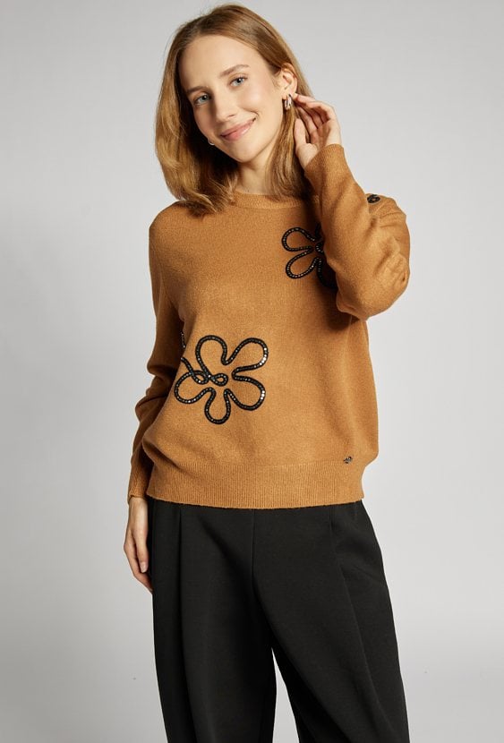 Sweter damski z cekinami