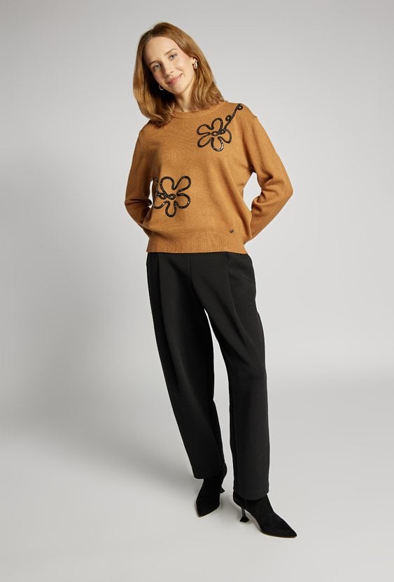 Sweter damski z cekinami