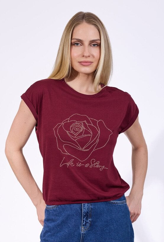 T-shirt z kwiatem
