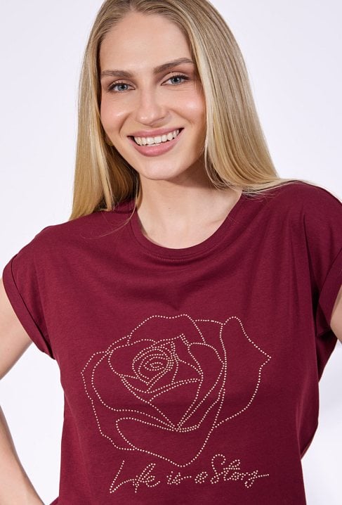 T-shirt z kwiatem