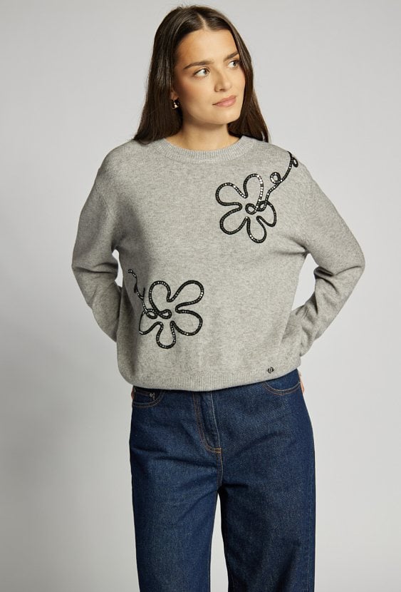 Sweter damski z cekinami