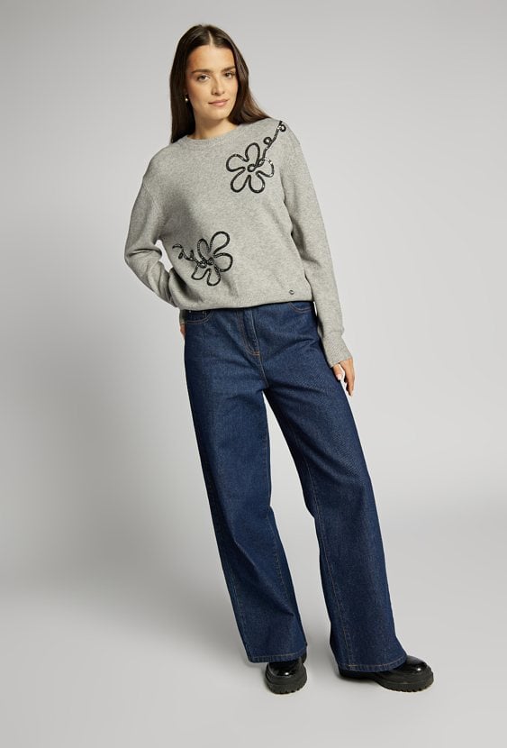 Sweter damski z cekinami