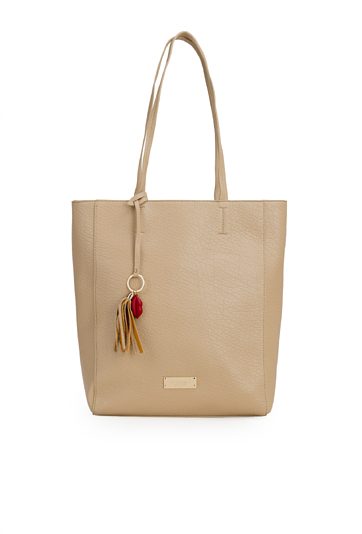 Shopper damski z przywieszką