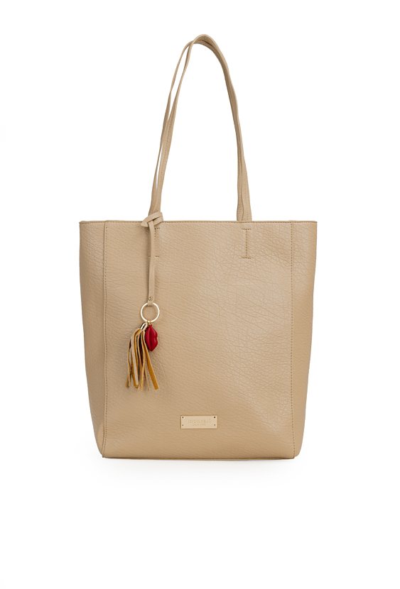 Shopper damski z przywieszką