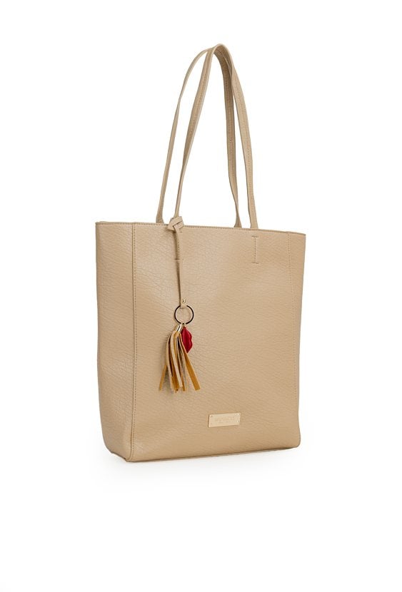 Shopper damski z przywieszką