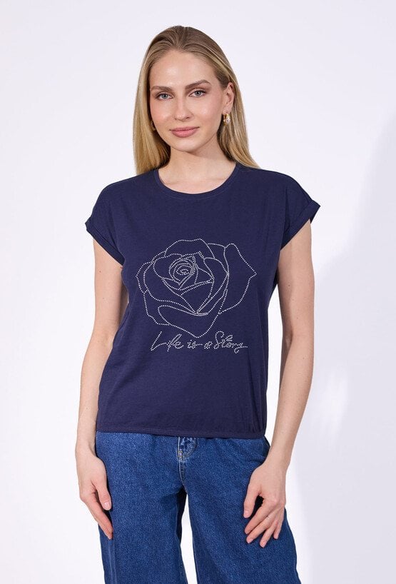 T-shirt z kwiatem