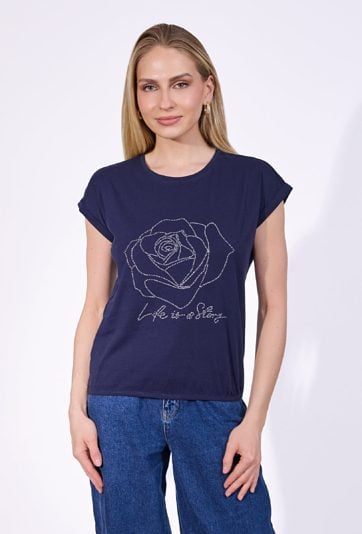 T-shirt z kwiatem