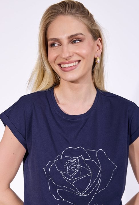 T-shirt z kwiatem