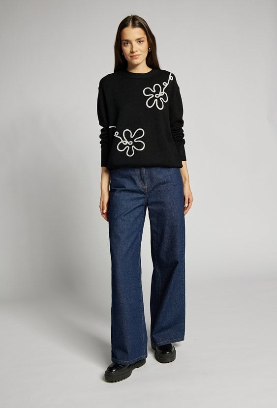 Sweter damski z cekinami