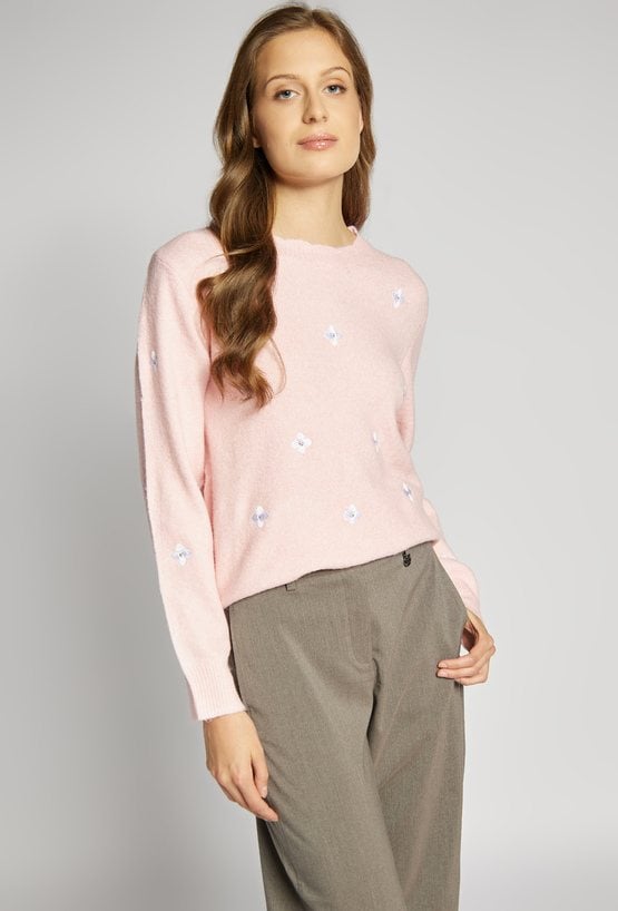 Sweter z kwiatkami