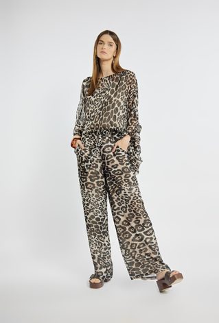 Szerokie zwiewne spodnie