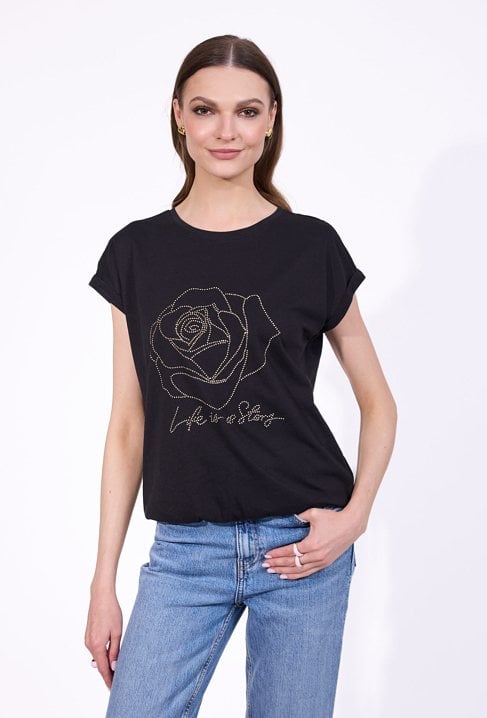 T-shirt z kwiatem