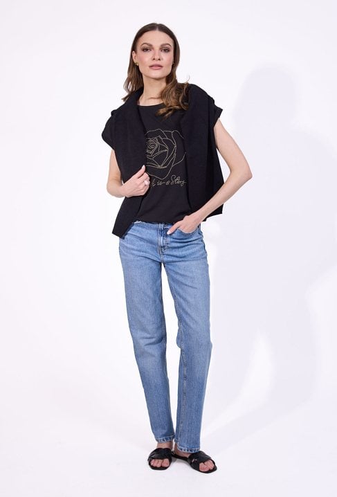 T-shirt z kwiatem