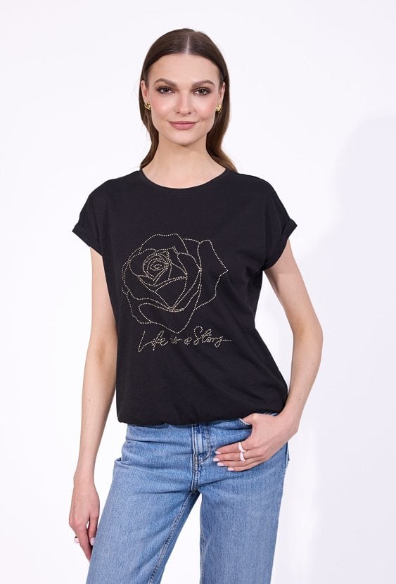 T-shirt z kwiatem