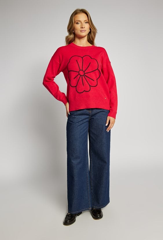 Sweter damski z wzorem