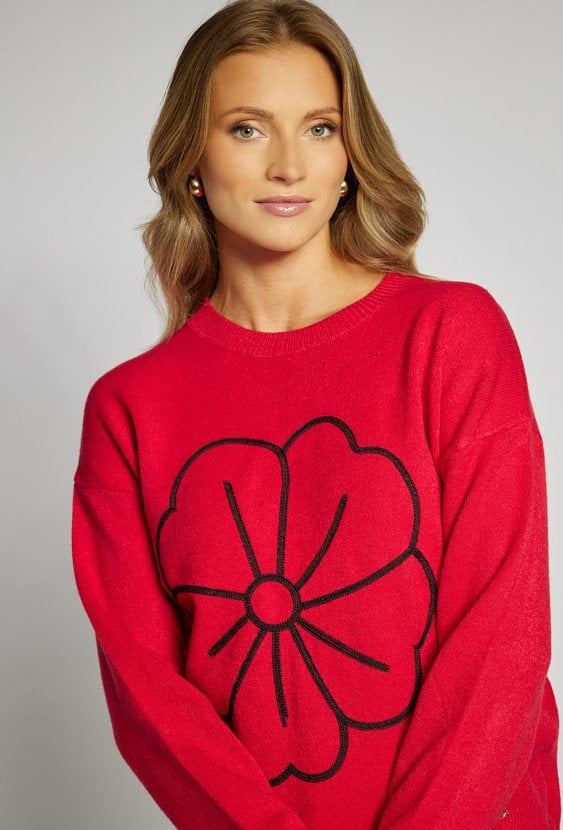 Sweter damski z wzorem