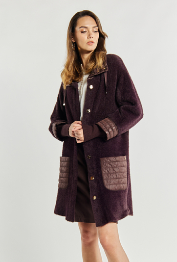 Sweter płaszczowy z kieszeniami