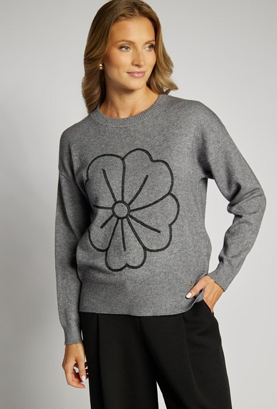 Sweter damski z wzorem