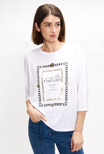 T-shirt damski z wzorem