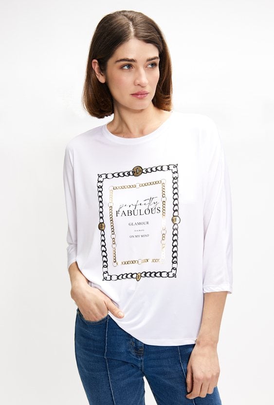 T-shirt damski z wzorem