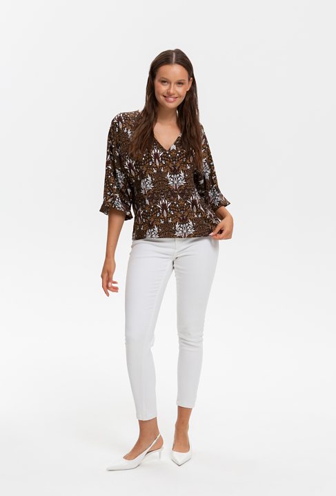 Wzorzysta bluzka damska