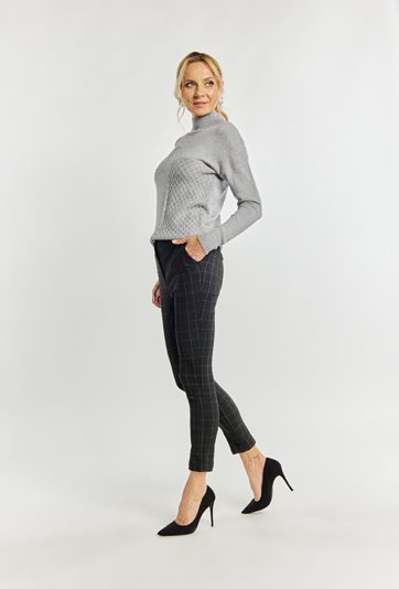 Eleganckie spodnie w kratę