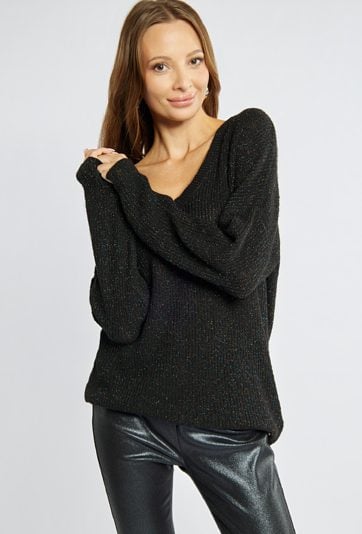 Sweter damski z połyskiem