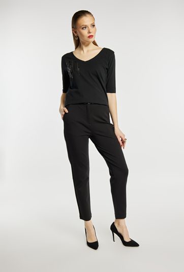 T-shirt damski z bawełną