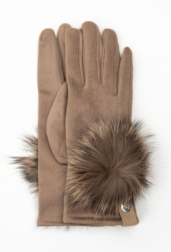Rękawiczki z pomponem