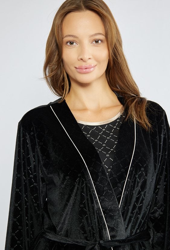 Szlafrok damski z wiązaniem