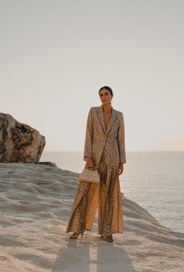 Szerokie spodnie z wzorem