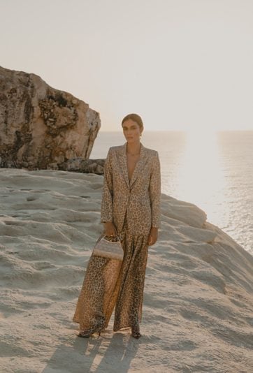 Szerokie spodnie z wzorem